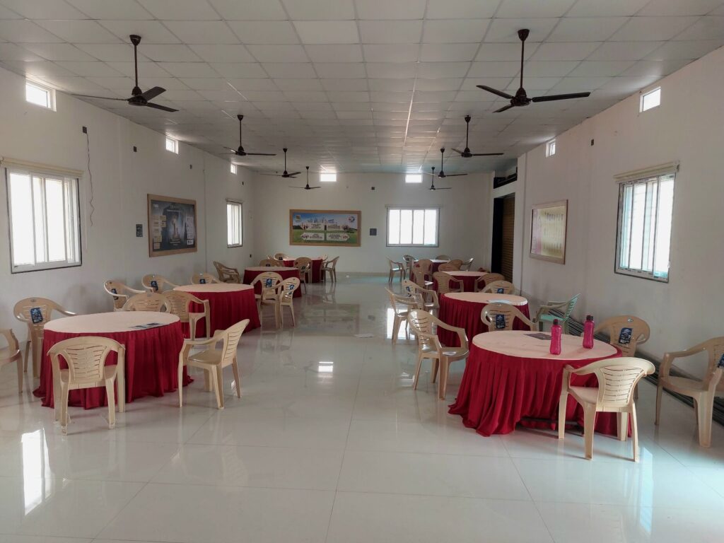 Customer seating area inside Aero Destiny Bhogapuram VMRDA plots project