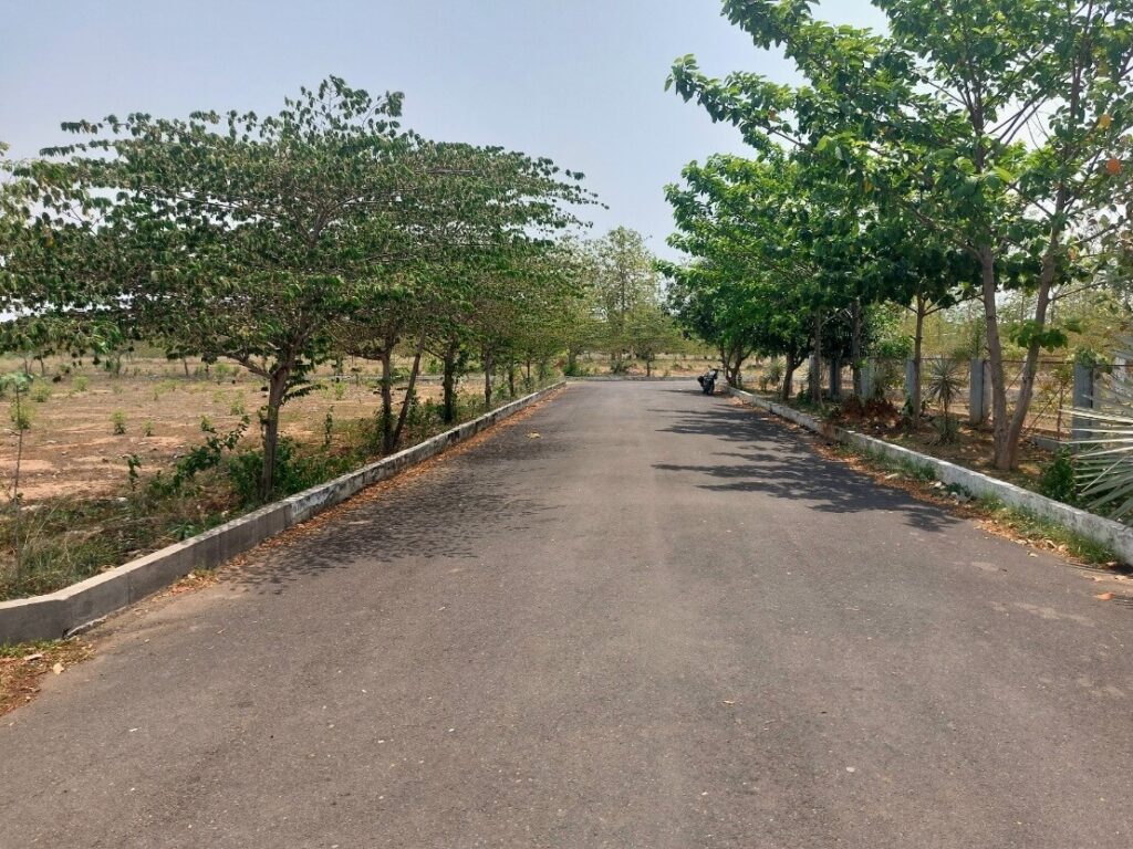 Well-developed internal roads and residential plot layout in one of the best areas to buy plots in Vizag