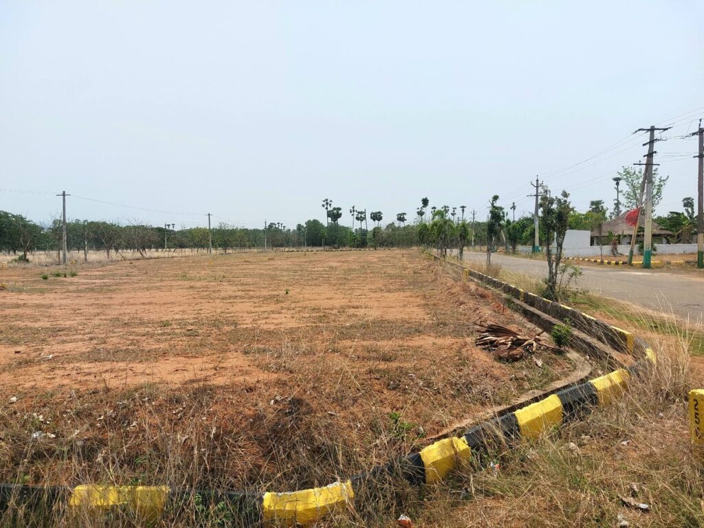 Best investment plots in Bhogapuram with open residential layout and developed road connectivity