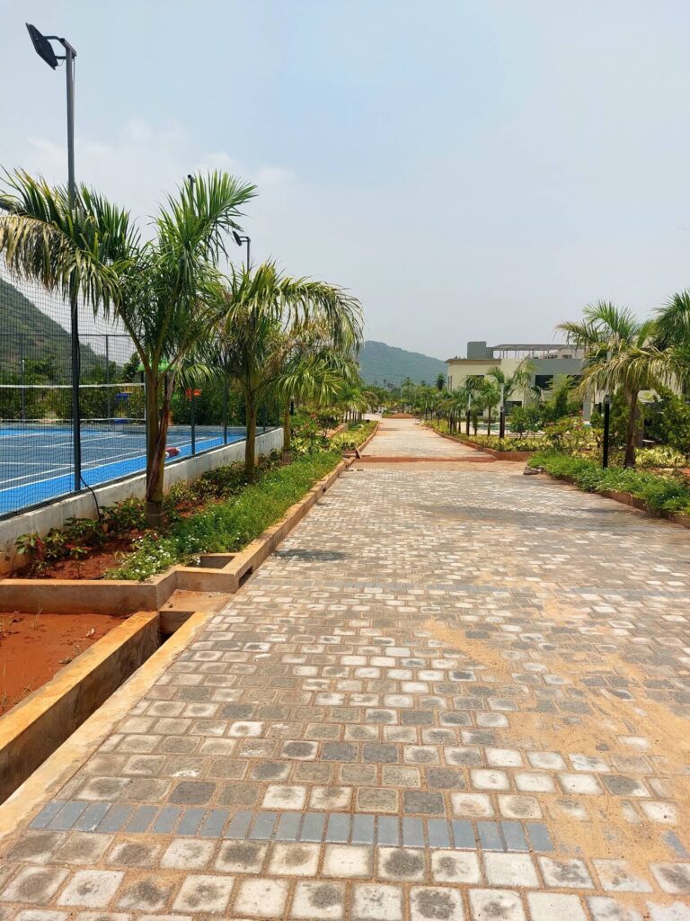 Open residential plots in Kothavalasa near Vizag with landscaped roads and modern amenities
