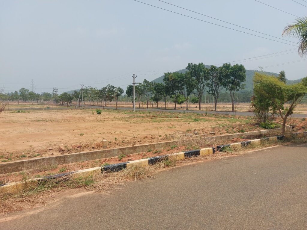 Developed VMRDA layout and open residential plots at Kohinoor Hills project in Kothavalasa, Vizag.