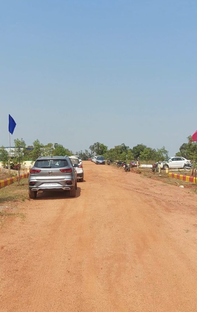 Affordable plots near Srikakulam with wide internal roads and developing residential surroundings