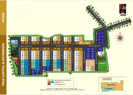True Capital layout plan for VMRDA approved plots in Anandapuram near Vizag